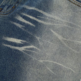 Fashion Inkjet Gradient Denim Shorts Men